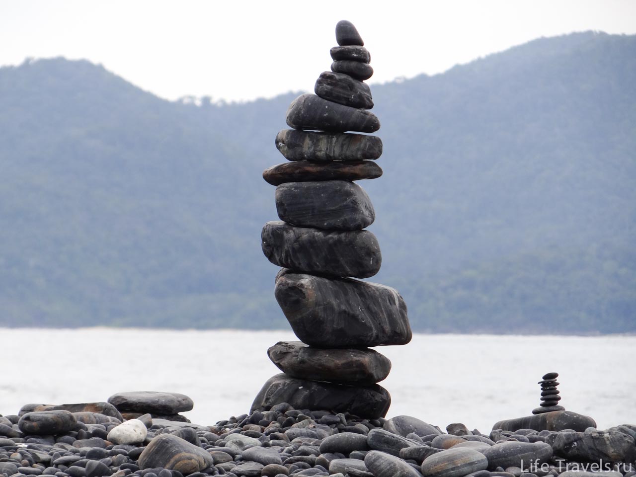 Stone tower of pebbles