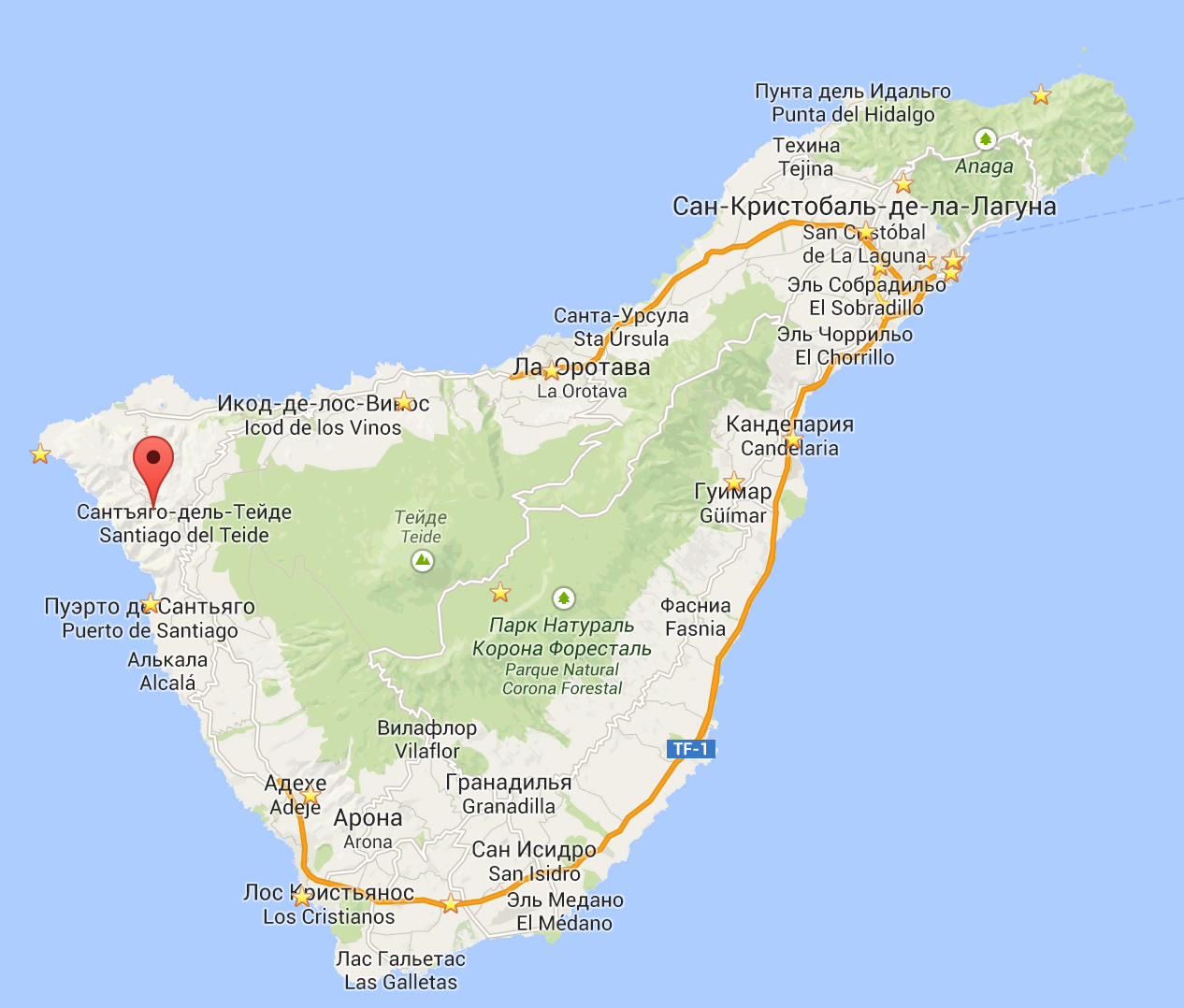 Tenerife Masca Google Map